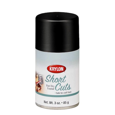 Short Cuts Spray Paint, Black, Gloss, 3 oz SCS-054